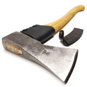 Miško kirvis - 1000 gramų - 60 cm uosio kotas - odinė apsauga - Nr. 0361