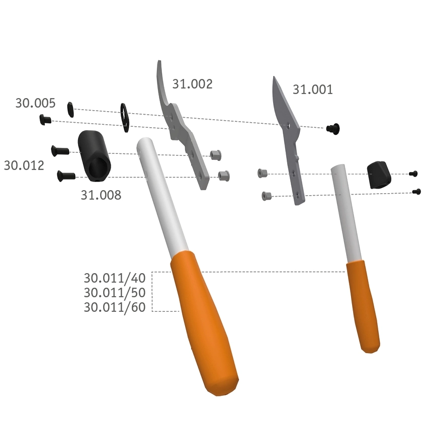 Originalios "Löwe 31 secateurs" atsarginės dalys